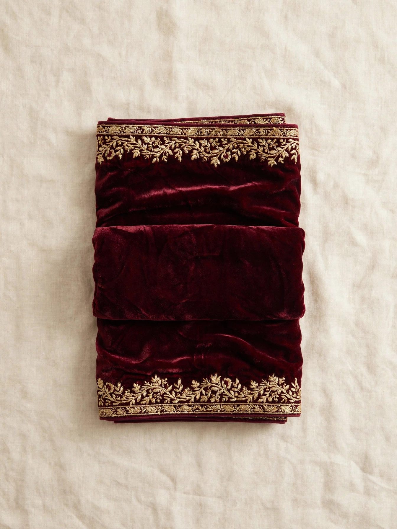 VELVET EMBROIDERED SHAWL